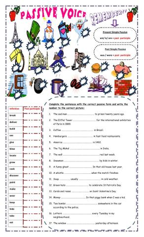 Present simple and past simple passive voice