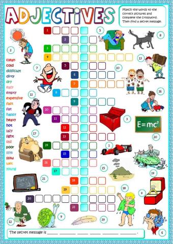 Adjectives - crosswords