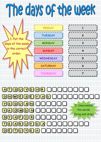 The days of the week