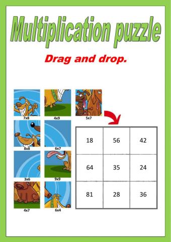 Single digit Multiplication puzzle