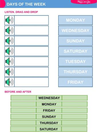 DAYS OF THE WEEK