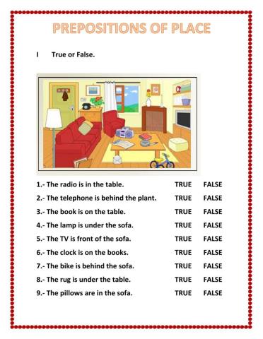 Prepositions of place