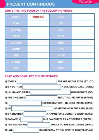 PRESENT CONTINUOUS (01)