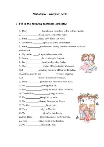 Past Simple Tense - Worksheet