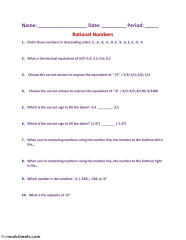 Rational Numbers