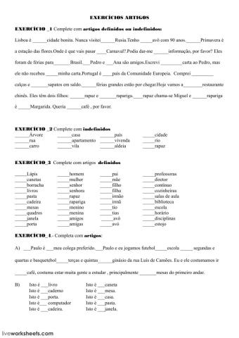 Gramática 01 Artigos e contrações