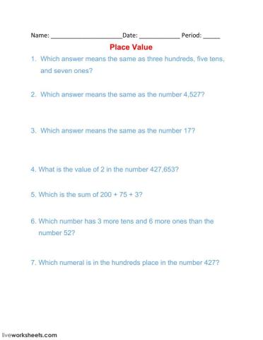 Place Value