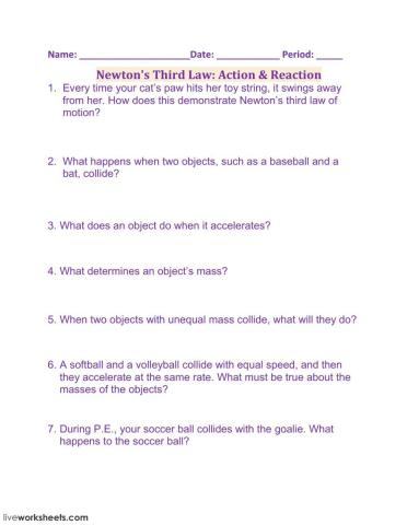 Newton's Third Law: Action - Reaction