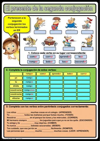 El presente de la segunda conjugación