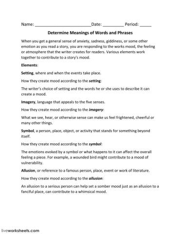 Determine Meanings of Words and Phrases