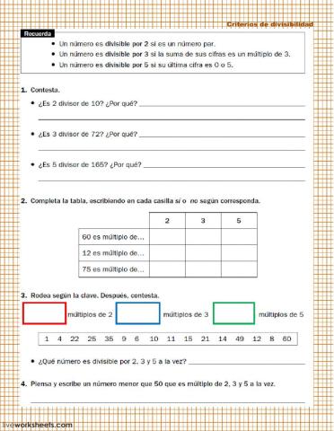 Criterios de divisibilidad