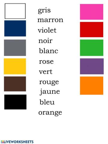 Les couleurs