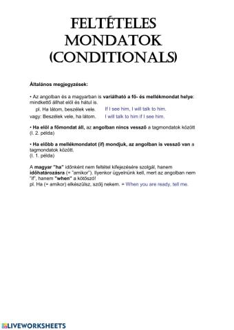 Conditionals