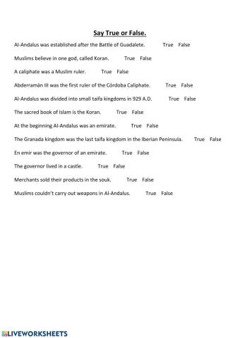 Al-Andalus test