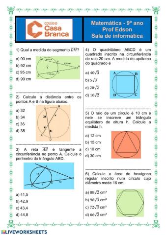 Atividade de matemática