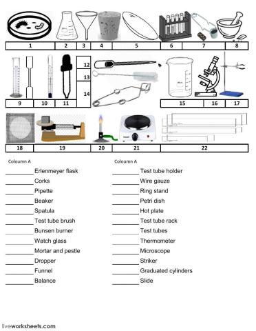 Science Lab equipment TEST