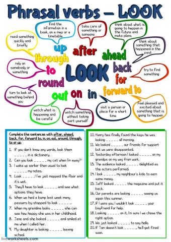 Phrasal verbs - look