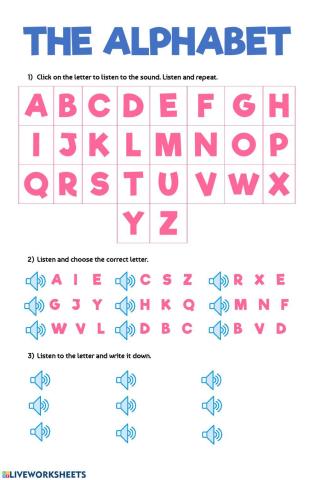 The alphabet