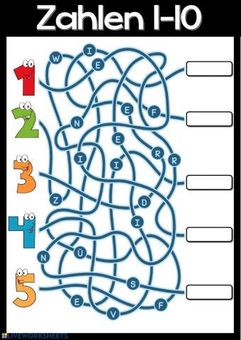 Zahlen 1-10 (schreiben)