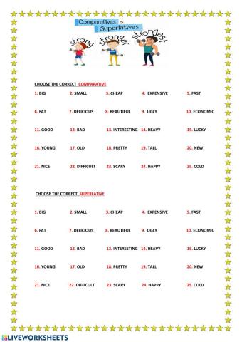 Comparatives and Superlatives