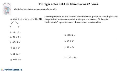 Multiplicaciones mentales