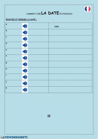 Comment lire la date en français