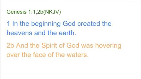 Genesis 1:1-2 Memory Verse