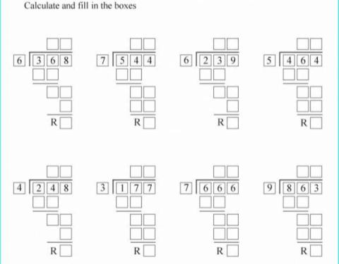 1 Digit Divisor with Remainder