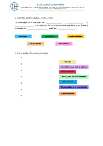 El proceso tecnológico