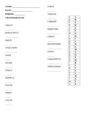 Cryptogram -10