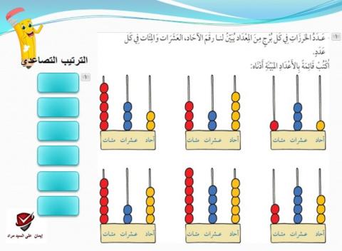 اختبر  نفسك  ترتيب الاعداد 