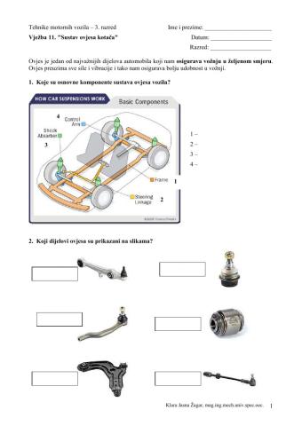 Vježba 11 - Sustav ovjesa kotača