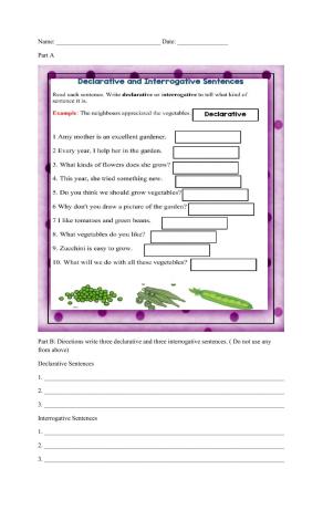 Declarative and Interrogative Sentences