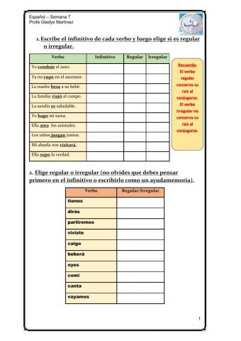 Raiz y terminación de los verbos