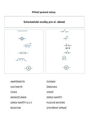 Schematické značky obvodu