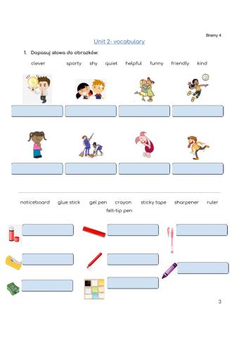 Adjectives and Stationery- Brainy 4