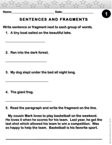 Sentences and Fragments