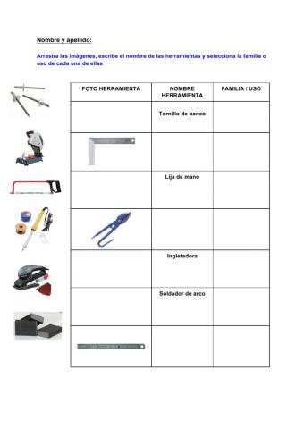 Herramientas para metales