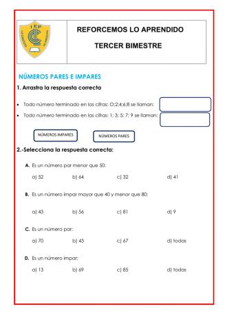 Reforzamiento de matematica