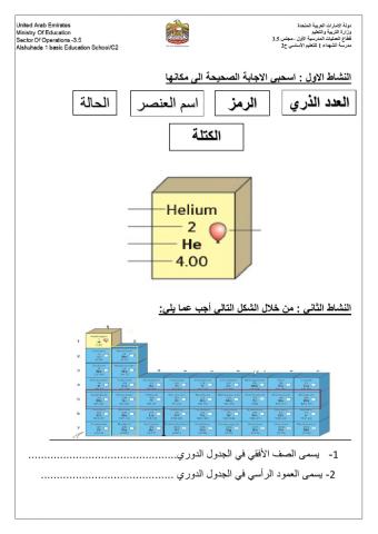 الجدول الدوري