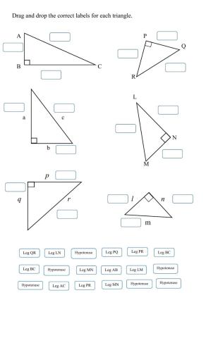 Legs and Hypotenuse of Triangles