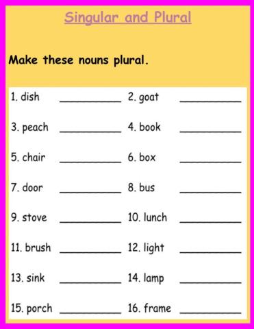 Singular and Plural