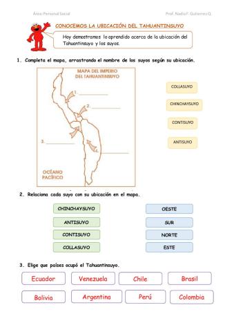 Ubicación del tahuantinsuyo