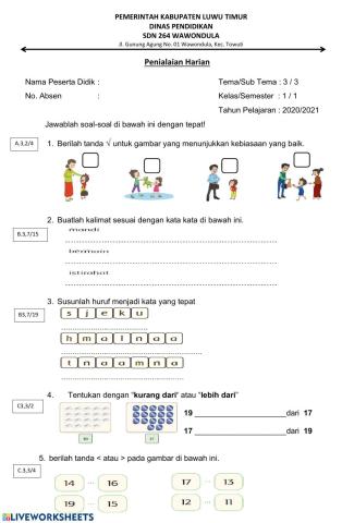 Penilaian Harian T3 ST3