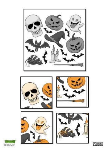 Puzzle pictograma HALLOWEEN (4p)