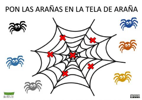 Arrastra las arañas a la tela de araña (HALLOWEEN)