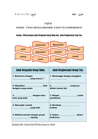 Yang Muda Dikasihi, Yang Tua Dihormati