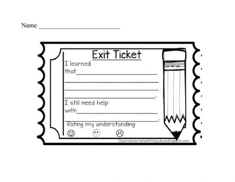 Exit Ticket