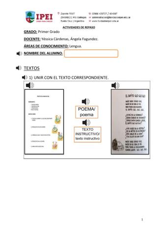 Repaso espacio POEMA TEXTO INSTRUCTIVO