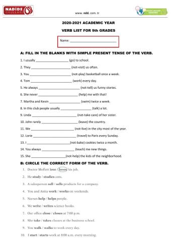 Simple present tense -1